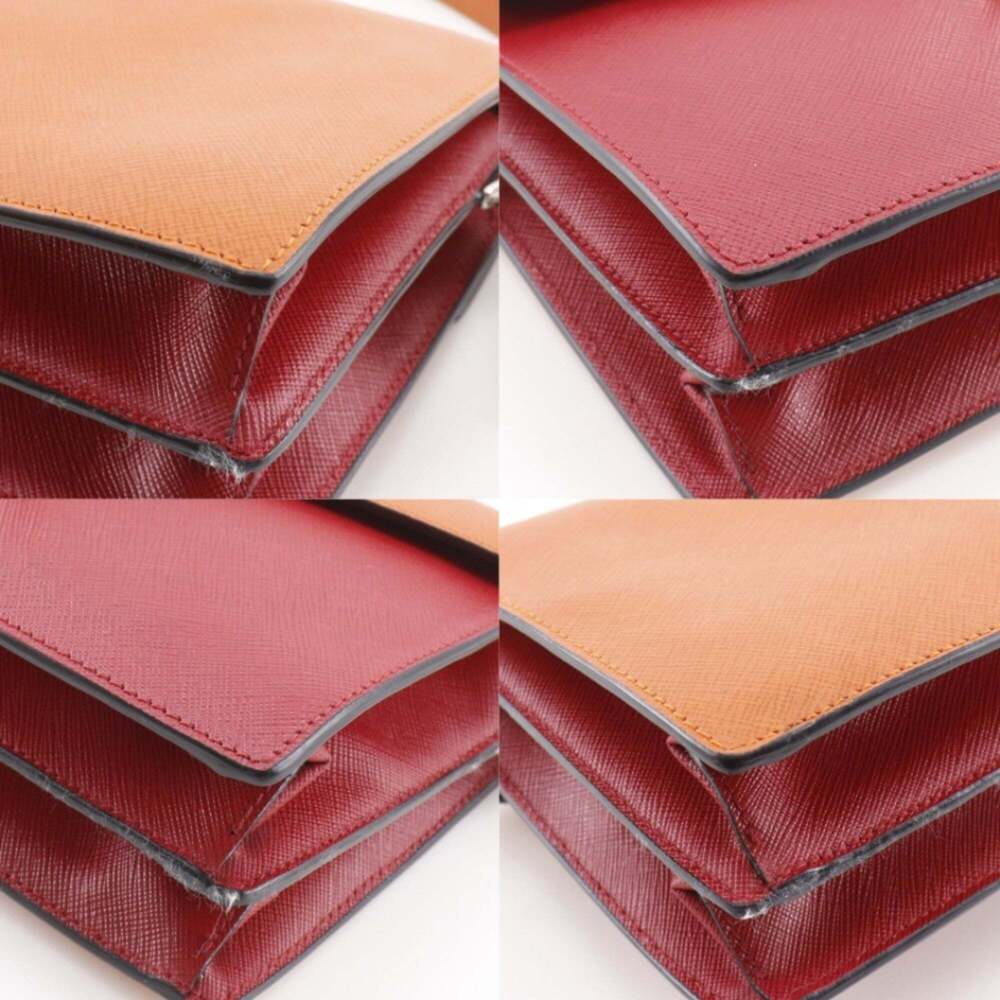 PRADA Red Saffiano Shoulder Bag - Picture 4 of 16